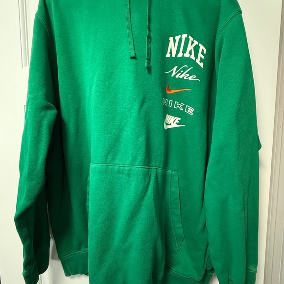 mens nike hoodie great shape green 2xl - Picture 1 of 4